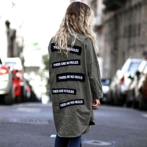 Zara There Are No Rules Army Shirt Punk Jacket XS